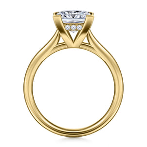 Aure - 14K Yellow Gold Princess Cut Solitaire Diamond Engagement Ring