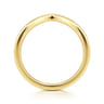 Curved Wedding Ring in 14k Yellow Gold with Round Natural Diamond at Gabriel & Co.