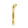 Curved Wedding Ring in 14k Yellow Gold with Round Natural Diamond at Gabriel & Co.