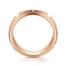 Austin - 14K Rose Gold 8mm Mens Wedding Band in Satin Finish