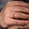 Austin - 14K Rose Gold 8mm Mens Wedding Band in Satin Finish
