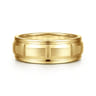 Austin - 14K Yellow Gold 8mm Mens Wedding Band in Satin Finish
