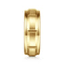Austin - 14K Yellow Gold 8mm Mens Wedding Band in Satin Finish