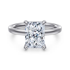 Austria - 14K White Gold Radiant Cut Diamond Engagement Ring