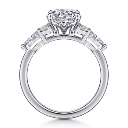 Avah - 14K White Gold Round Diamond Engagement Ring