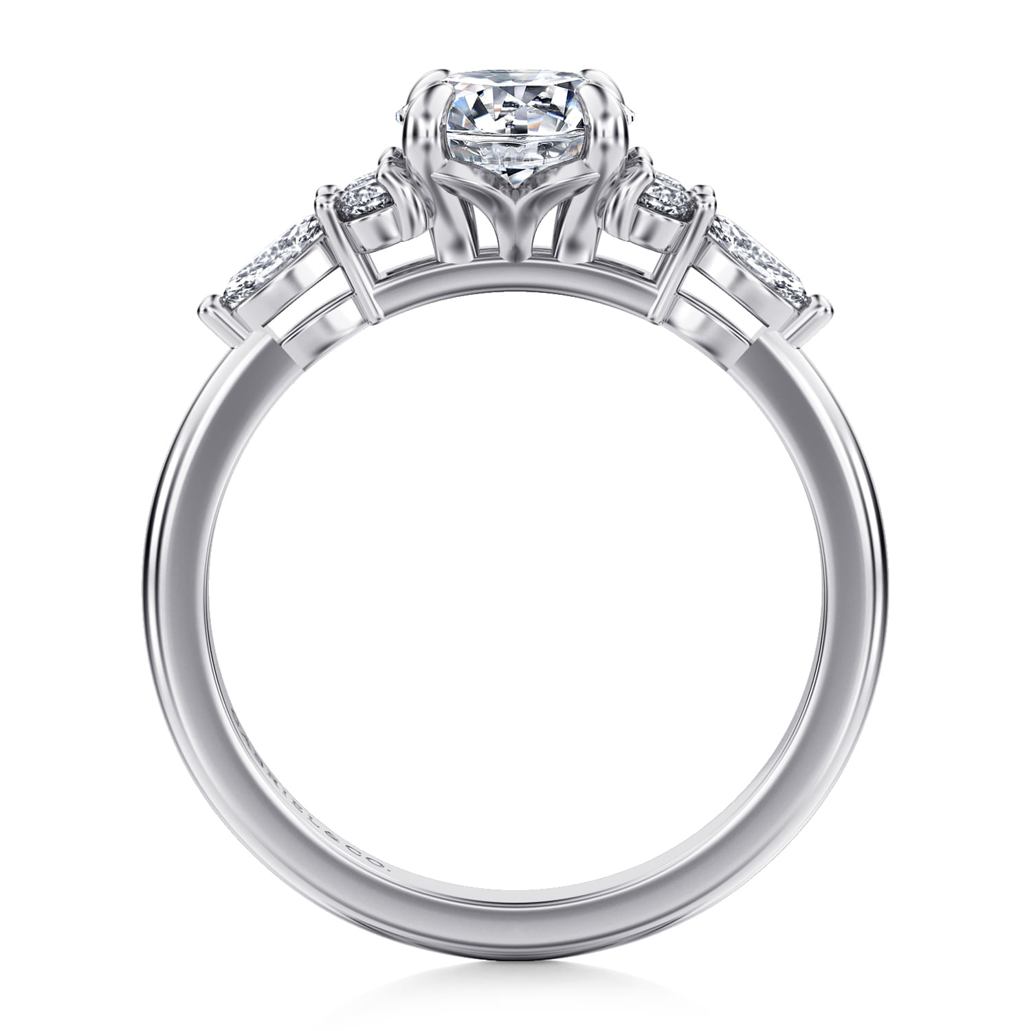Avah - Platinum Round Diamond Cluster Engagement Ring