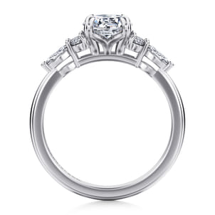Avah - Platinum Round Diamond Cluster Engagement Ring
