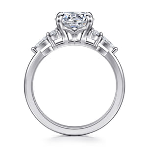 Avah - Platinum Round Diamond Cluster Engagement Ring