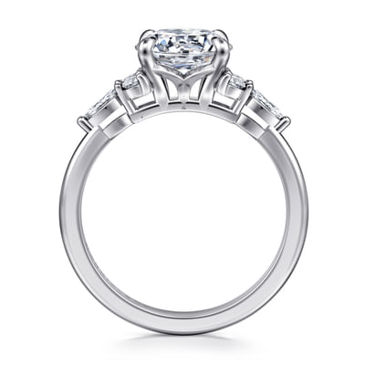Avah - Platinum Round Diamond Cluster Engagement Ring