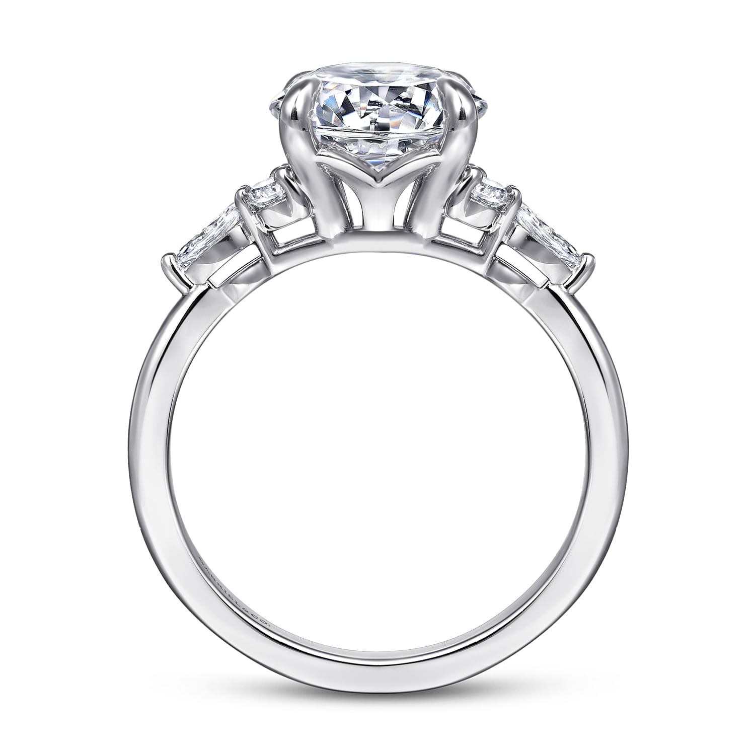 Avah - Platinum Round Diamond Engagement Ring