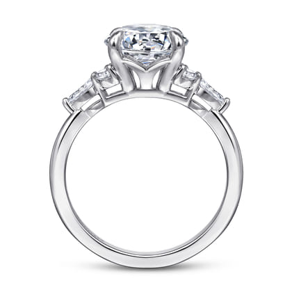 Avah - Platinum Round Diamond Engagement Ring