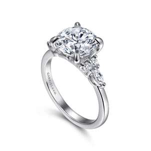 Avah - Platinum Round Diamond Engagement Ring
