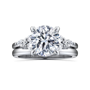 Avah - Platinum Round Diamond Engagement Ring