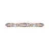 Straight Wedding Ring in 14k Rose Gold with Baguette Natural Diamond at Gabriel & Co.