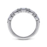 Straight Wedding Ring in 14k White Gold with Baguette Natural Diamond at Gabriel & Co.
