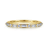 Straight Wedding Ring in 14k Yellow Gold with Baguette Natural Diamond at Gabriel & Co.