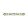 Straight Wedding Ring in 14k Yellow Gold with Baguette Natural Diamond at Gabriel & Co.