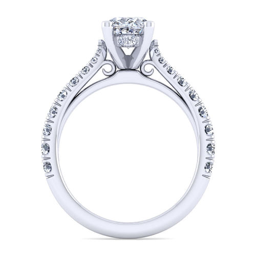 Avery - 14K White Gold Oval Diamond Engagement Ring - 0.53 ct - Shot 2