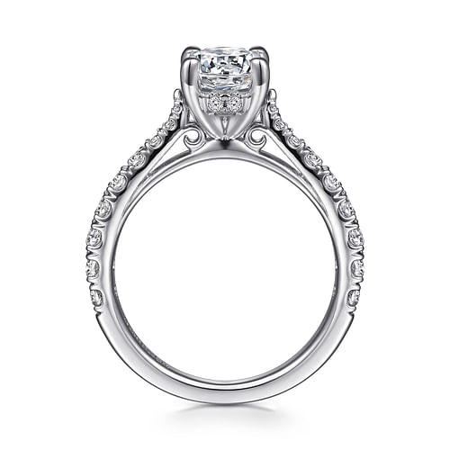 Avery - 14K White Gold Round Diamond Engagement Ring - 0.51 ct - Shot 2
