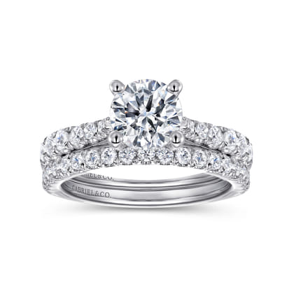 Avery - 14K White Gold Round Diamond Engagement Ring