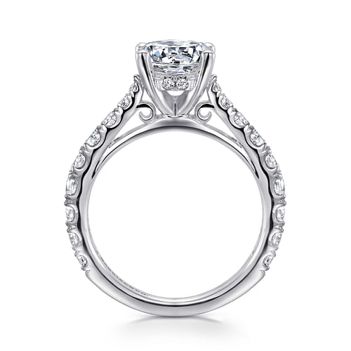 Avery - 14K White Gold Round Diamond Engagement Ring - 0.76 ct - Shot 2