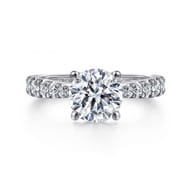 Avery - 14K White Gold Round Diamond Engagement Ring