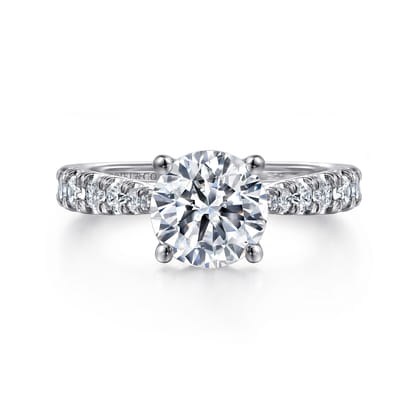 Avery - 14K White Gold Round Diamond Engagement Ring