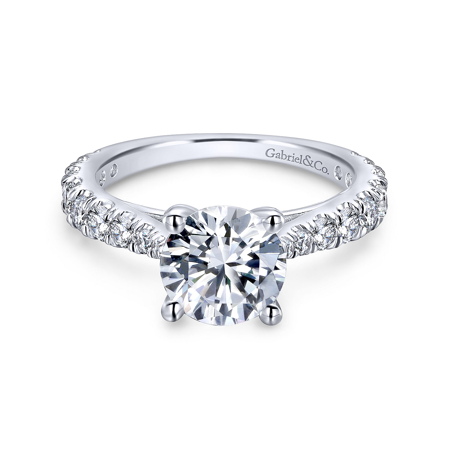 Avery - Platinum Round Diamond Engagement Ring