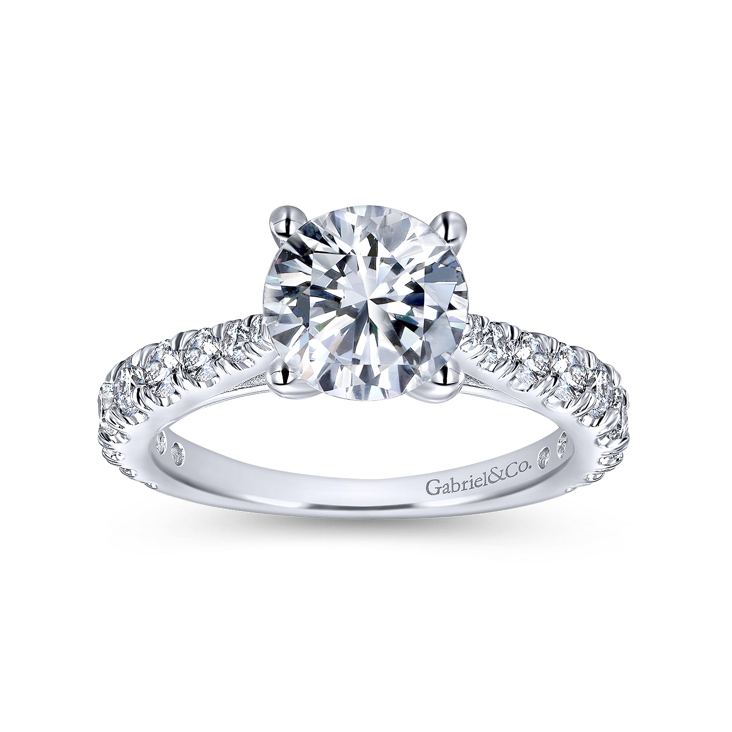 Avery - Platinum Round Diamond Engagement Ring