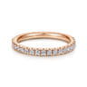 Eternity Band Wedding Ring in 14k Rose Gold with Round Natural Diamond at Gabriel & Co.