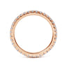 Eternity Band Wedding Ring in 14k Rose Gold with Round Natural Diamond at Gabriel & Co.