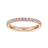 Eternity Band Wedding Ring in 14k Rose Gold with Round Natural Diamond at Gabriel & Co.