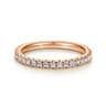 Eternity Band Wedding Ring in 14k Rose Gold with Round Natural Diamond at Gabriel & Co.