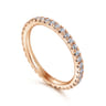 Eternity Band Wedding Ring in 14k Rose Gold with Round Natural Diamond at Gabriel & Co.