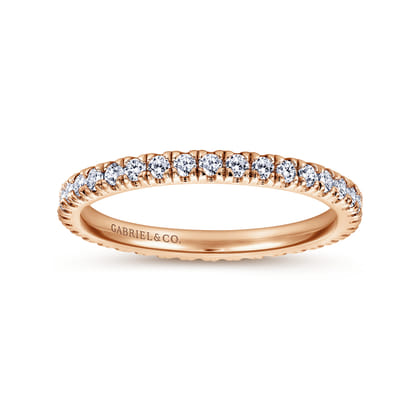 Avignon - 14K Rose Gold Diamond Eternity Wedding Band