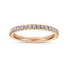 Eternity Band Wedding Ring in 14k Rose Gold with Round Natural Diamond at Gabriel & Co.