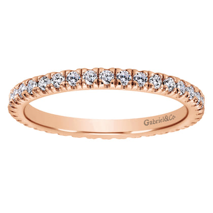 Avignon - 14K Rose Gold Diamond Eternity Wedding Band