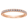 Eternity Band Wedding Ring in 14k Rose Gold with Round Natural Diamond at Gabriel & Co.