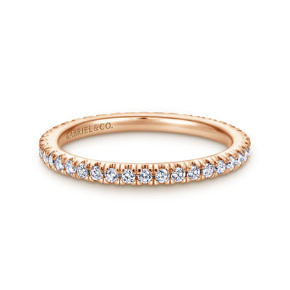 Avignon - 14K Rose Gold Diamond Eternity Wedding Band