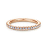 Eternity Band Wedding Ring in 14k Rose Gold with Round Natural Diamond at Gabriel & Co.
