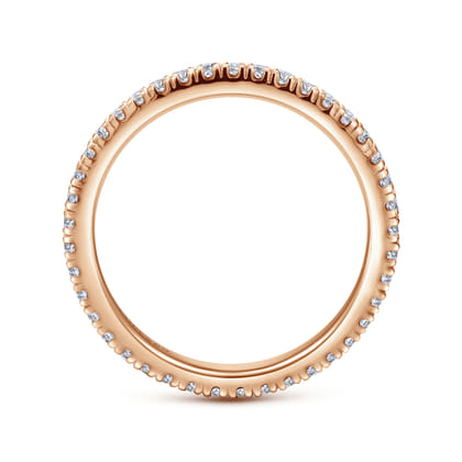 Avignon - 14K Rose Gold Diamond Eternity Wedding Band