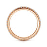 Eternity Band Wedding Ring in 14k Rose Gold with Round Natural Diamond at Gabriel & Co.