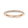 Eternity Band Wedding Ring in 14k Rose Gold with Round Natural Diamond at Gabriel & Co.
