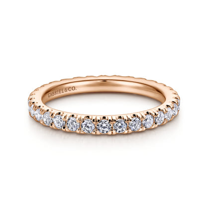 Avignon - 14K Rose Gold Diamond Eternity Wedding Band