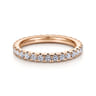 Eternity Band Wedding Ring in 14k Rose Gold with Round Natural Diamond at Gabriel & Co.