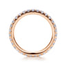 Eternity Band Wedding Ring in 14k Rose Gold with Round Natural Diamond at Gabriel & Co.