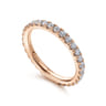 Eternity Band Wedding Ring in 14k Rose Gold with Round Natural Diamond at Gabriel & Co.