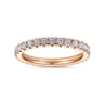 Eternity Band Wedding Ring in 14k Rose Gold with Round Natural Diamond at Gabriel & Co.
