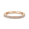 Eternity Band Wedding Ring in 14k Rose Gold with Round Natural Diamond at Gabriel & Co.