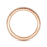 Eternity Band Wedding Ring in 14k Rose Gold with Round Natural Diamond at Gabriel & Co.